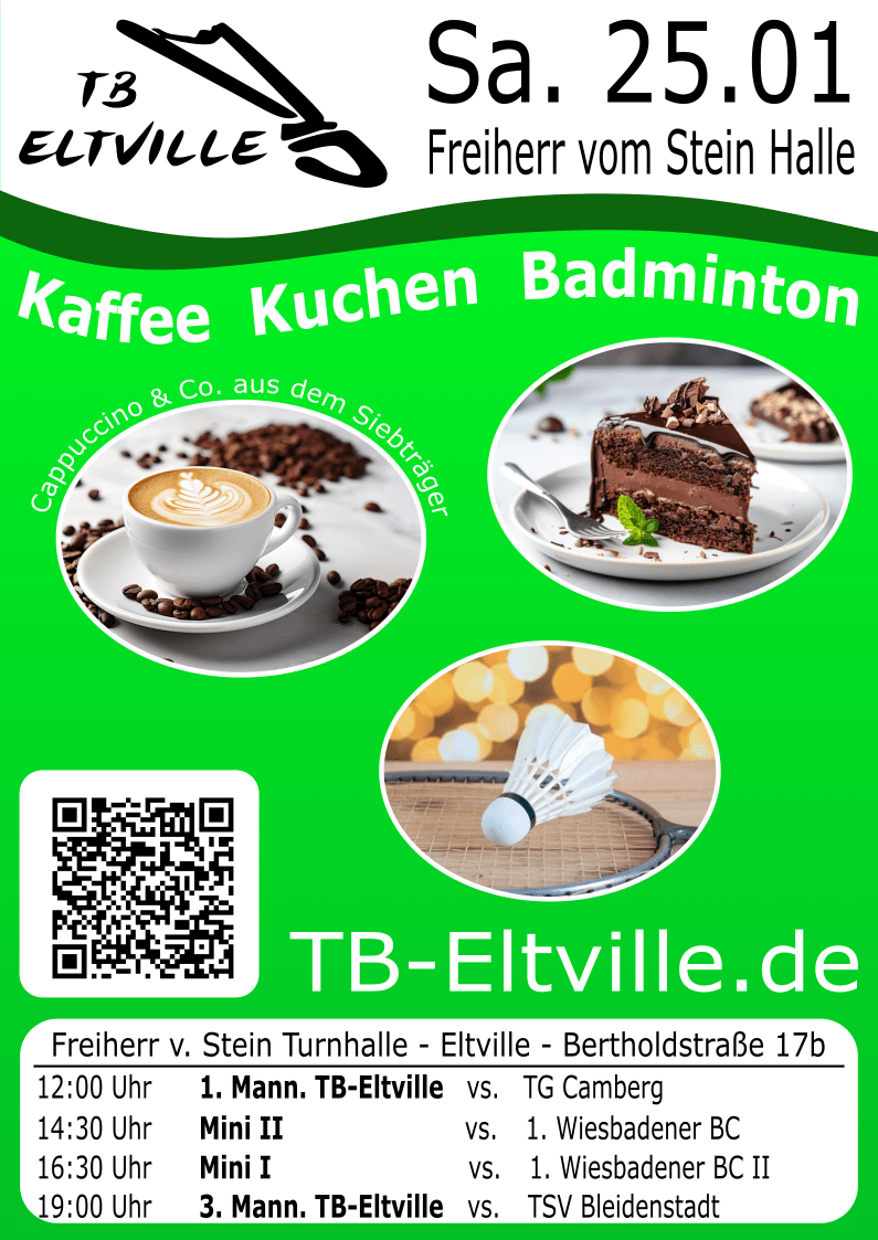 Heimspieltag am 25.02. mit&nbsp;Cafeteria